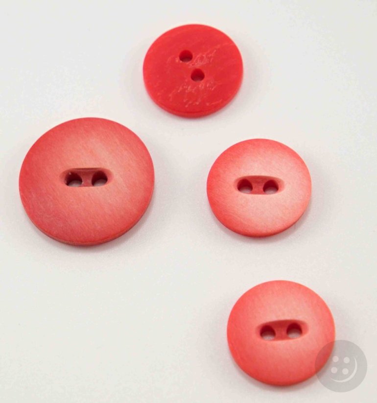 Hole button - red highlight - diameter 1,5 cm