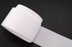 Rypsová stuha - biela - šírka 4 cm