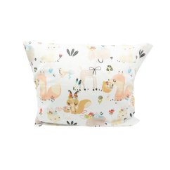 Polštářek plněný BIO pohankovými slupkami - Lesní zvířátka - rozměr 35 cm x 28 cm