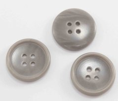 Dírkový knoflík -  šedý -  průměr 2 cm