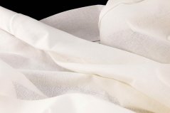 Cotton embroidery fabric Panama - white - width 140 cm