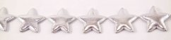 Satin stars by the meter - silver - width 2 cm