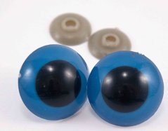 Bezpečností očička na výrobu hraček - modrá - průměr 3 cm
