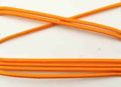 Round elastic for waistband - orange - diameter 0.3 cm