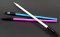 Tailor's chalk in a pencil with a brush - blue, white, pink