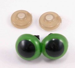 Bezpečností očička na výrobu hraček - zelená - průměr 1,4 cm