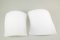 Unwrapped shoulder pads - white - diameters 11.5 cm x 10.5 cm