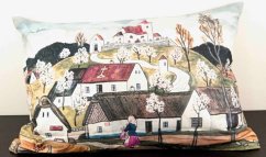 Kissenbezug mit Reißverschluss – Josef Lada – Frühling auf dem Weg ins Dorf