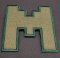 Iron-on patch - Minecraft M LOGO - size 6 cm x 7 cm