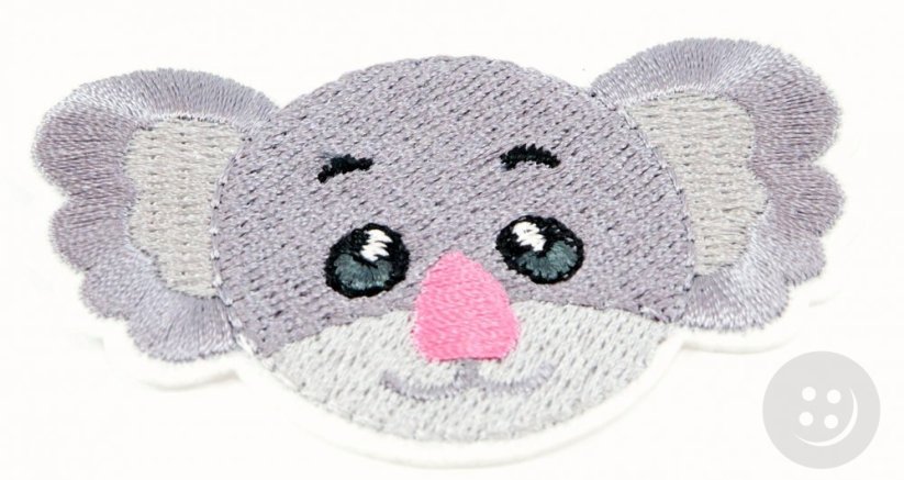 Iron-on patch - Koala with a colored nose - dimensions 7 cm x 5 cm