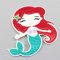 Nažehlovací záplata - princezna Ariel - rozměr 10 cm x 6 cm
