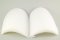 Wrapped shoulder pads - white - diameters 13 cm x 11 cm