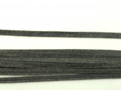 Faux textile suede leather cord - grey - width 0.4 cm