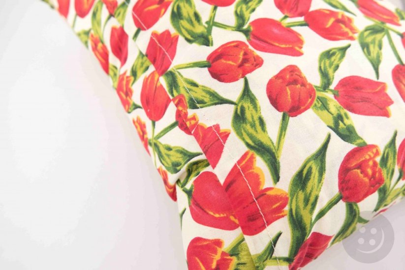 Bylinkový vankúšik pre voňavé sny - tulipány - rozmer 35 cm x 28 cm