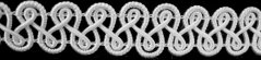 Decorative braid - white - width 1,3 cm