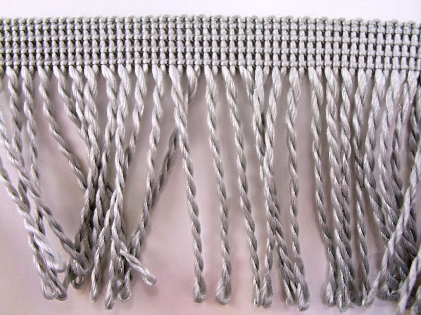 Fringes - gray  - width 6 cm