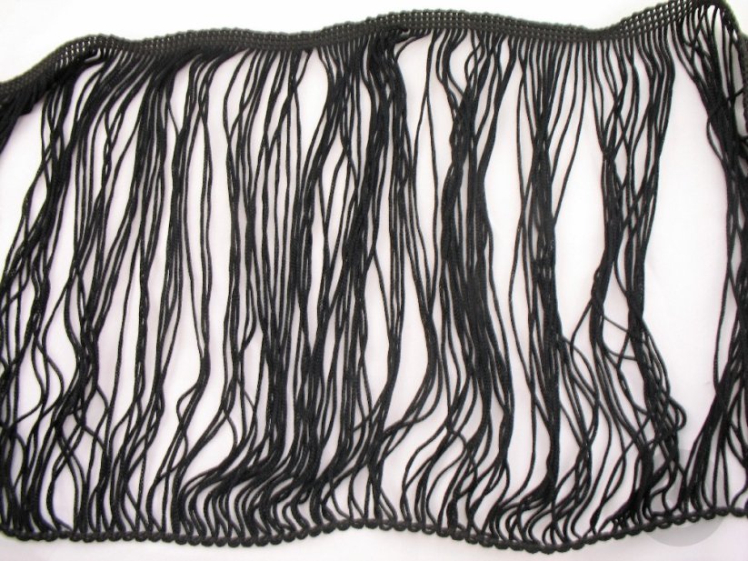 Fringes - black - width 17 cm
