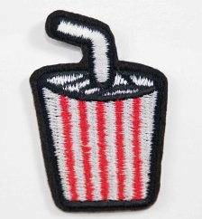 Iron-on patch - drink - dimensions 5,5 cm x 3,5 cm