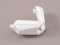 Plastic cord end - white - pulling hole diameter 0.3 cm
