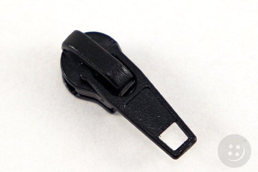 Plastic nylon zipper slider - black - size 5