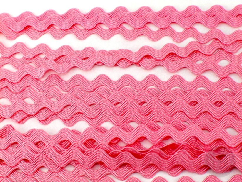 Ric Rac ribbon - medium pink - width 0,8 cm