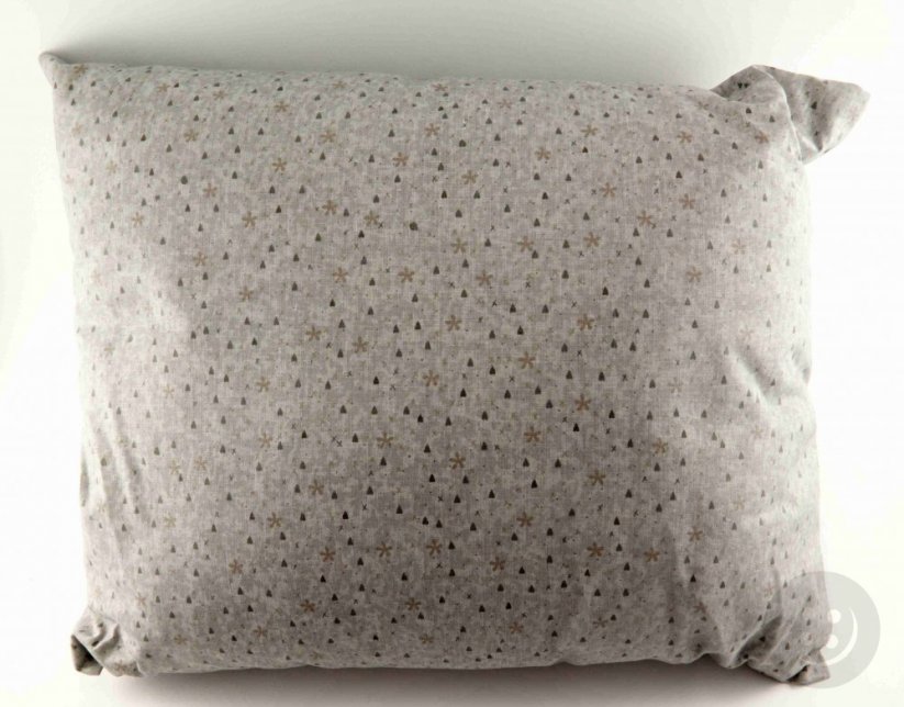 Anti-snoring herbal pillow - gray with stars - dimensions 33 cm x 25 cm