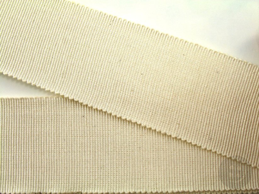 Grosgrain ribbon - cream - width 3.7 cm