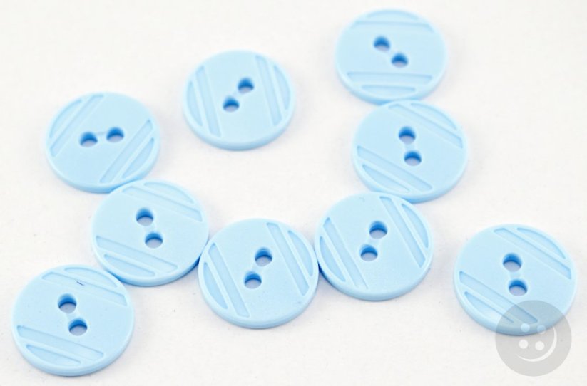 Buttonhole button - light blue - diameter 1.5 cm