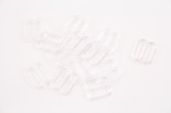 Plastik Schiebeschnalle - durchsichtig - Durchmesser 1,2 cm