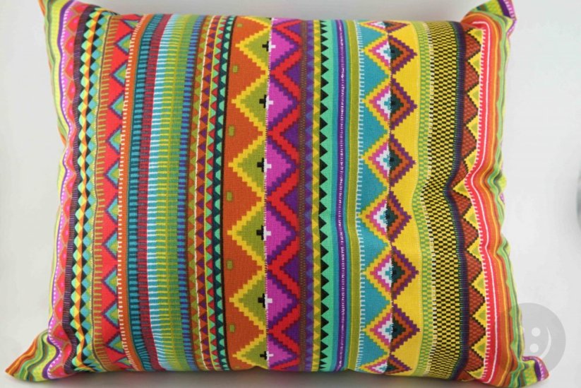 Buckwheat pillow - geometric pattern - size 35 cm x 28 cm