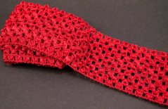 Decorative mesh elastic Tutu - red - width 7 cm