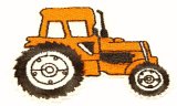Traktor - oranžová