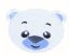 Nažehľovacia záplata - Medvedík - hnedá, tyrkysová, ružová, svetlo modrá - rozmer 6 cm x 7 cm