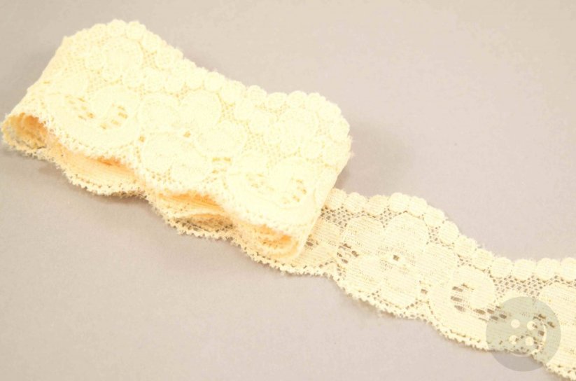 Polyester Lace - light cream - width 3,7 cm