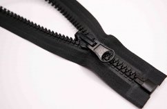 Extra silné stanové kostěné zipy č.8 s oboustranným jezdcem - černá - délka 160 cm - 300 cm