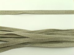 Faux textile suede leather cord - light grey - width 0.5 cm