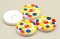 Children's button - polka dots - diameter 1.3 cm