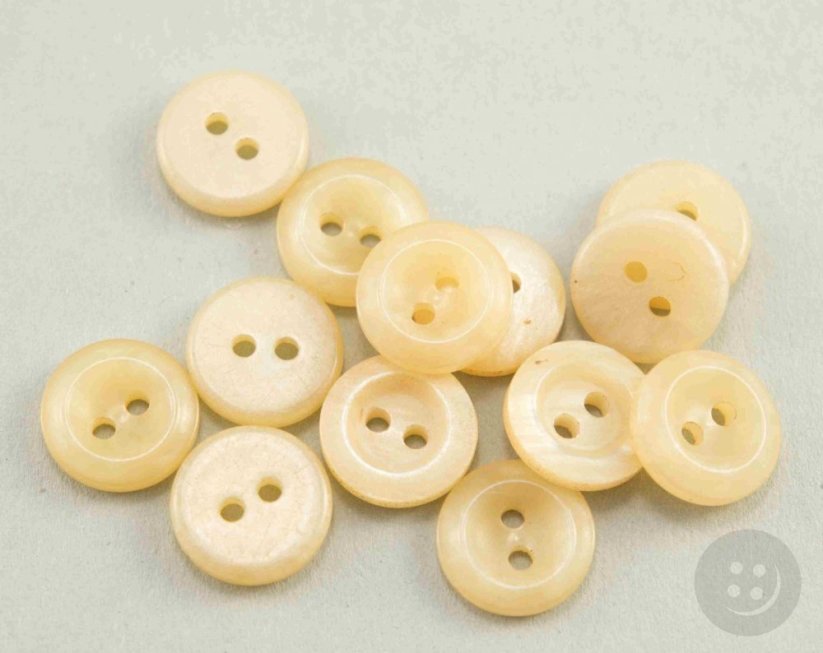 Buttonhole button - cream - diameter 1.2 cm