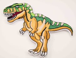 Iron-on patch - Gigantosaurus - green - size 11 x 8 cm