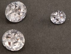 Luxuriöser Kristallknopf – heller Kristall – Durchmesser 2 cm