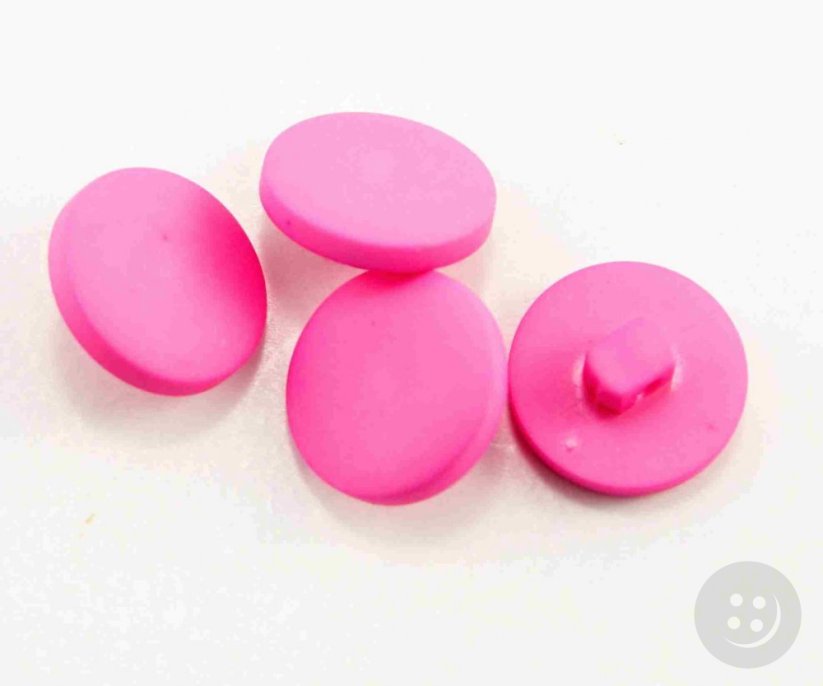 Shank button - bright pink - diameter 1.5 cm