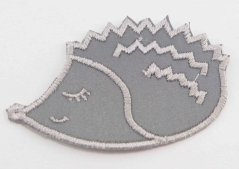 Nažehlovací záplata - ježeček - rozměr 7 cm x 4,5 cm - reflexní
