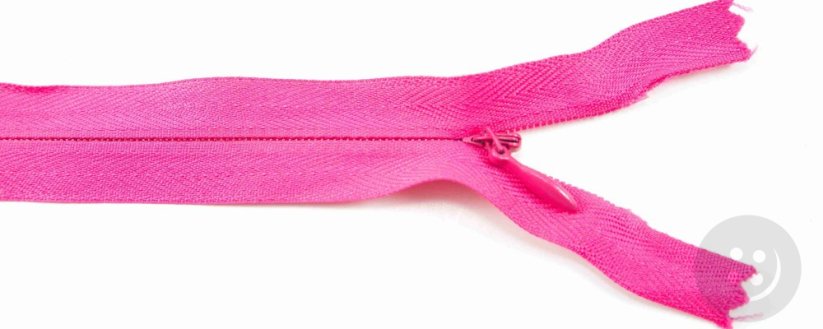 Nedělitelný skrytý zip (3mm) různé barvy - délka 18 cm - 60 cm