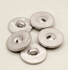 Faux metal shank button - silver - diameter 1,5 cm