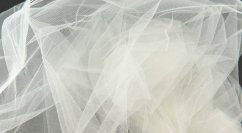 Solid netting tulle - champagne - width 150 cm