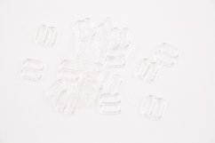 Plastik Schiebeschnalle - durchsichtig - Durchmesser 0,8 cm