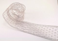 Lurexová stuha - strieborná - šírka 5 cm