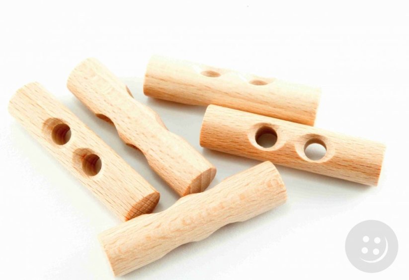 Wooden Cylindrical Toggle Button - dimension 4,7 cm x 1 cm