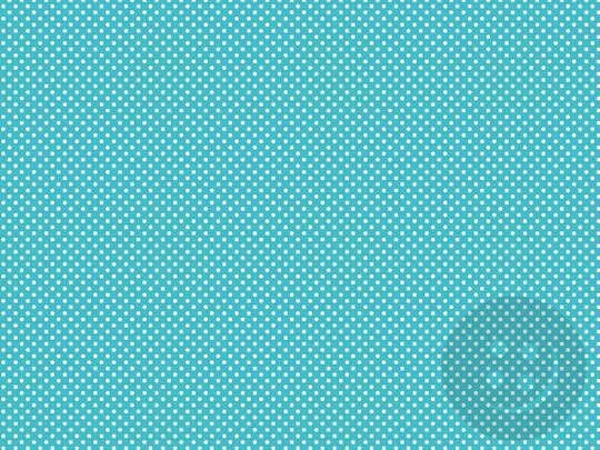 Cotton canvas - white dots on turquoise background