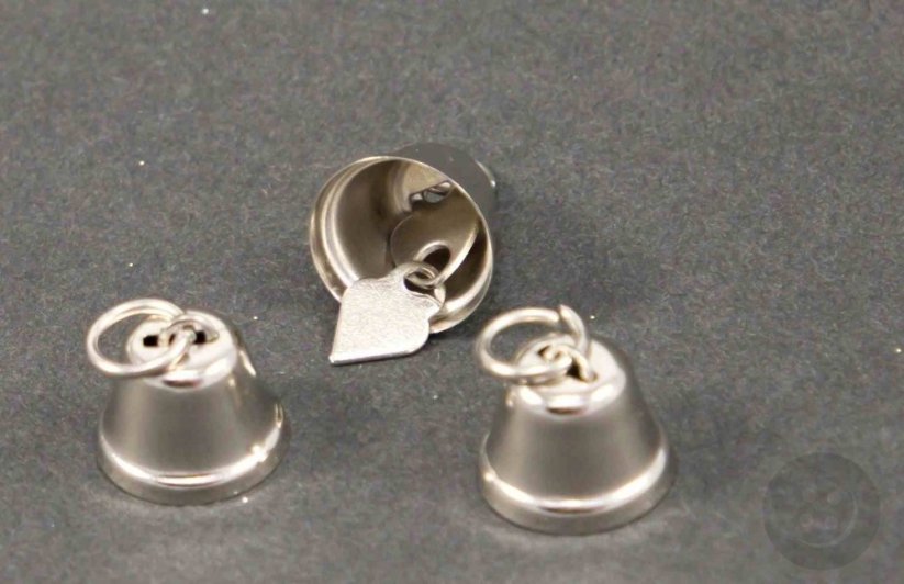 Zvoneček - stříbrná - velikost 1,3 cm